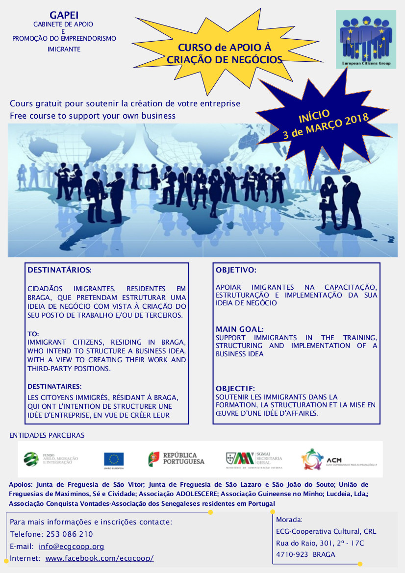 Curso de Apoio à Criação de Negócios